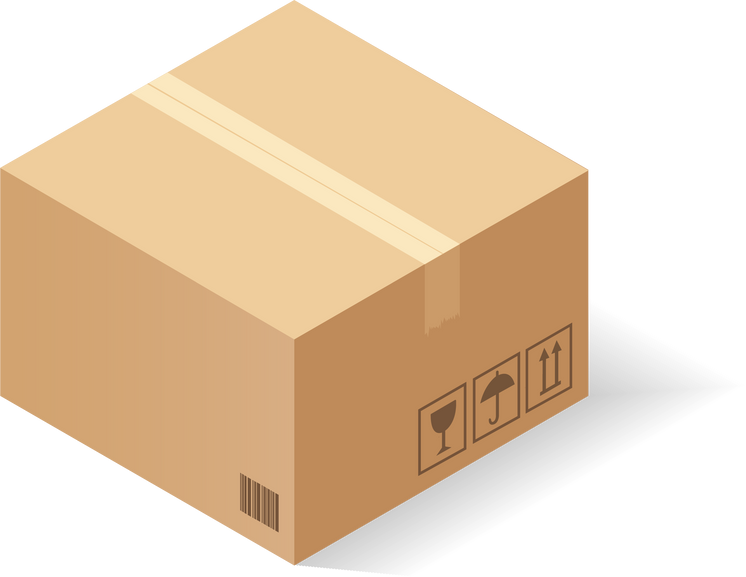 Carton cardboard box. Delivery and packaging. Transportation, shipping.